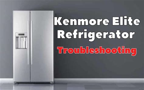 kenmore troubleshooting